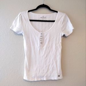 Hollister Henley Short Sleeve Tee SZ MED